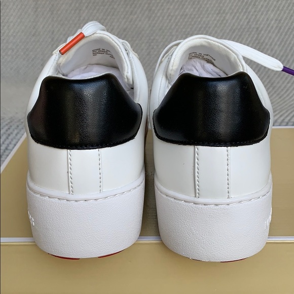 MICHAEL KORS POPPY LACE UP NAPPA PU OPTICWHT/BLK - Picture 10 of 16